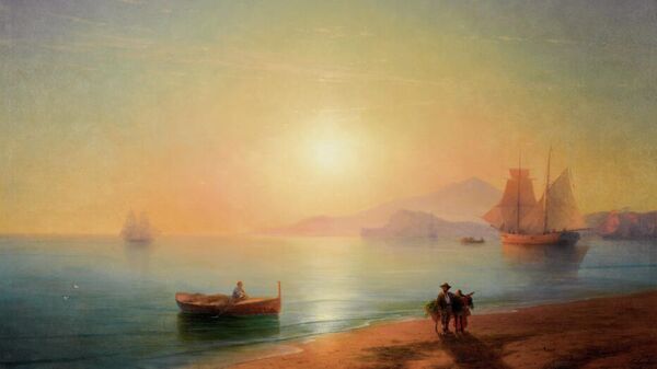 Картина художника Ивана Айвазовского Неаполитанский залив 