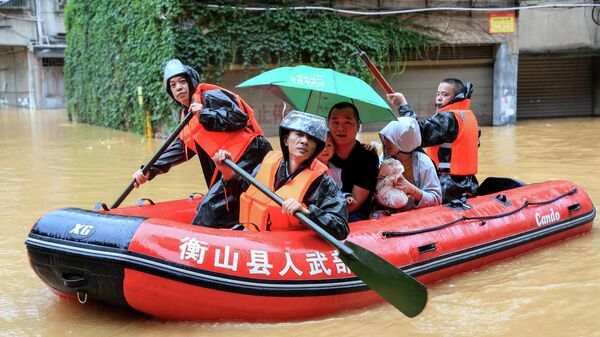 Эвакуация людей в Китае