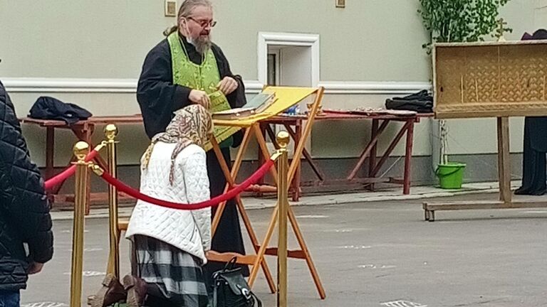 День Святой Троицы в Московском подворье Спасо-Преображенского Валаамского монастыря. Москва,  7.06.2020