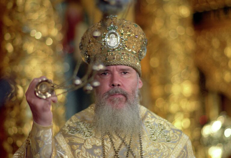 Патриарх Московский и всея Руси Алексий II во время торжественного богослужения в Богоявленском Патриаршем соборе Патриарх Московский и всея Руси Алексий II во время торжественного богослужения в Богоявленском Патриаршем соборе