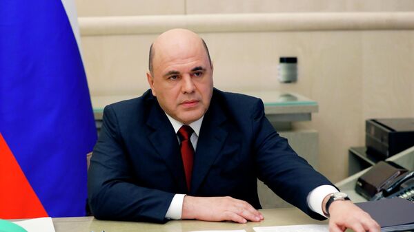  Председатель правительства РФ Михаил Мишустин проводит в режиме видеоконференции совещание с членами кабинета министров РФ