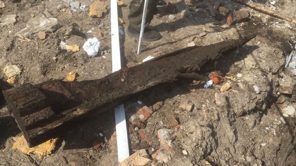 Захоронение, обнаруженное во время земляных работ в городе Тара Омской области