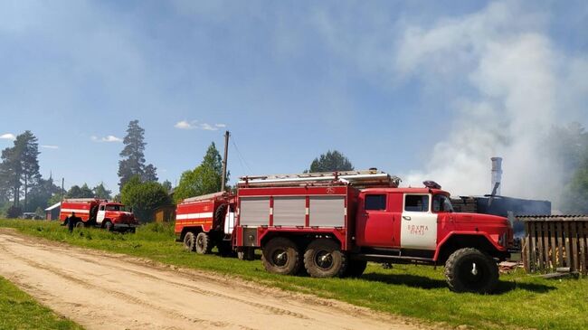 Пожар в частном жилом доме в Вохомском районе Костромской области