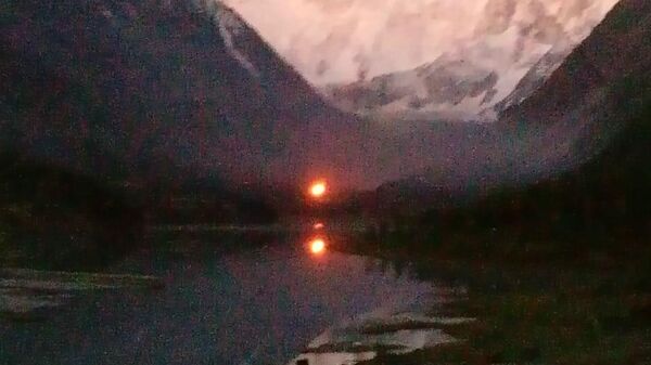 Пожар в часовне в честь Михаила Архангела у подножия горы Белуха