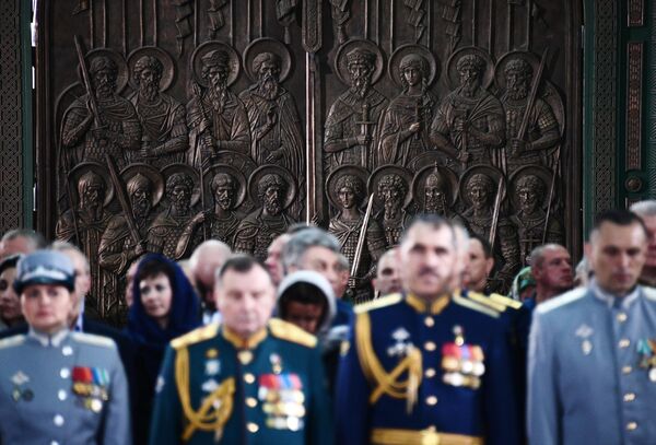 Ворота главного храма Вооруженных сил РФ в парке Патриот в Московской области