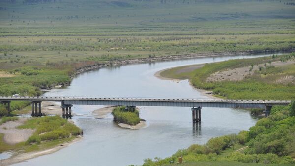 Автомобильный мост через реку Онон в Забайкальском крае