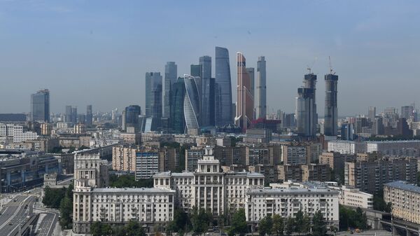 Комплекс небоскребов делового центра Москва-Сити в Москве