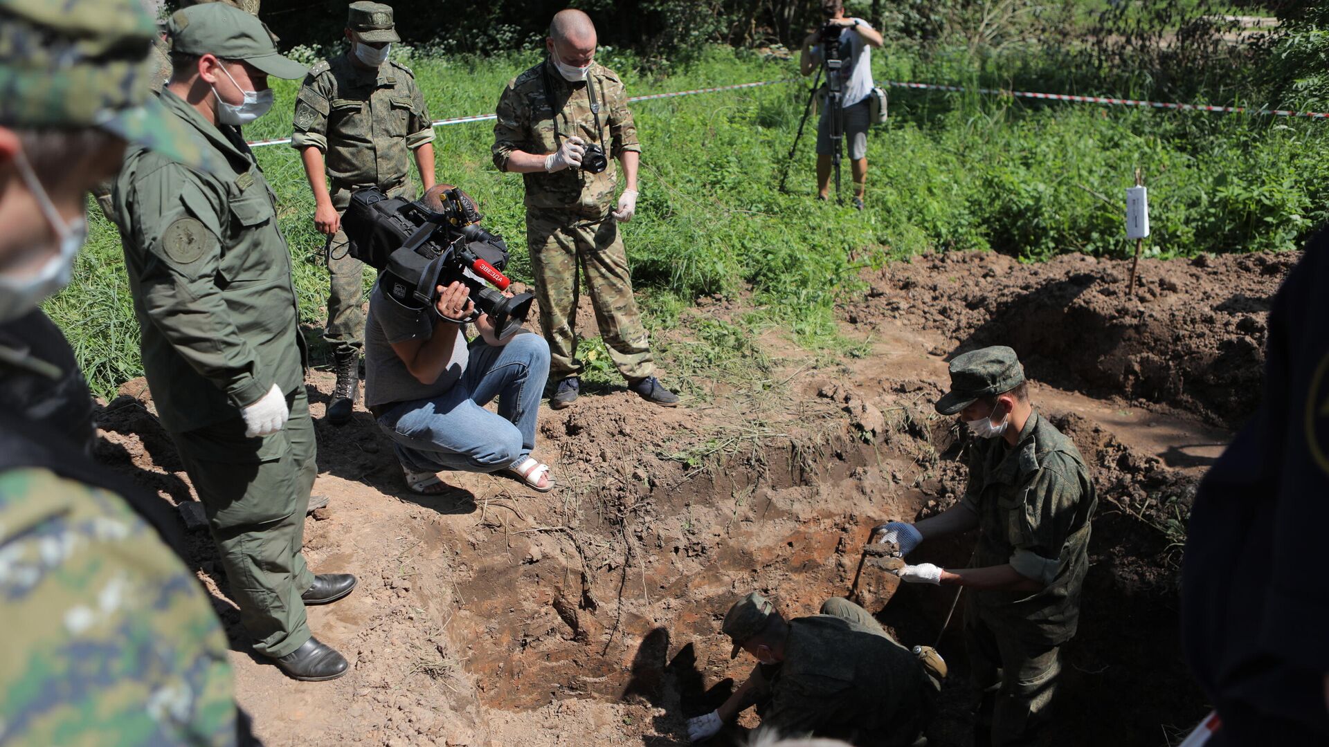 Место захоронения жертв концлагеря Моглино в Псковской области - РИА Новости, 1920, 30.10.2020