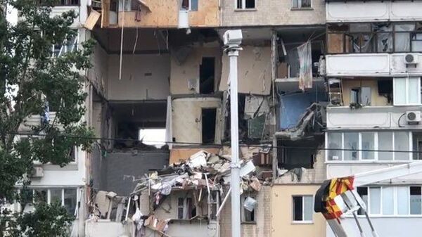 Кадры последствия взрыва газа в жилом доме в Киеве