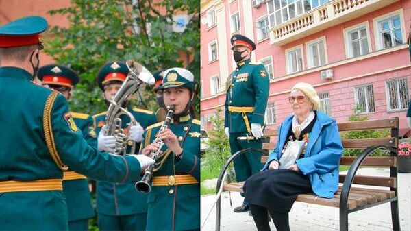 Мини-парад для фронтовой медсестры: как военные ЦВО поздравили ветерана