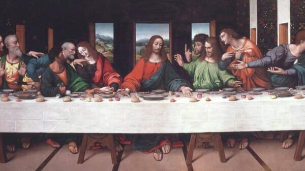 Копия фрески Тайная вечеря Леонардо да Винчи