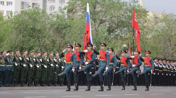 Военный парад в Чите в честь годовщины Победы в Великой Отечественной войне