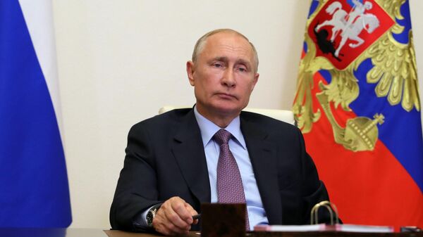 Президент России Владимир Путин проводит встречу с членами Общественной палаты