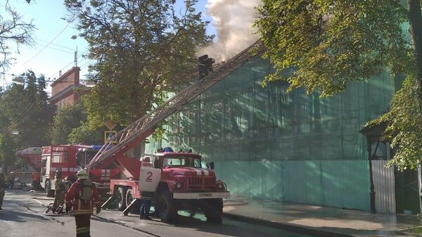 Пожар в Литературном музее Горького в Нижнем Новгороде