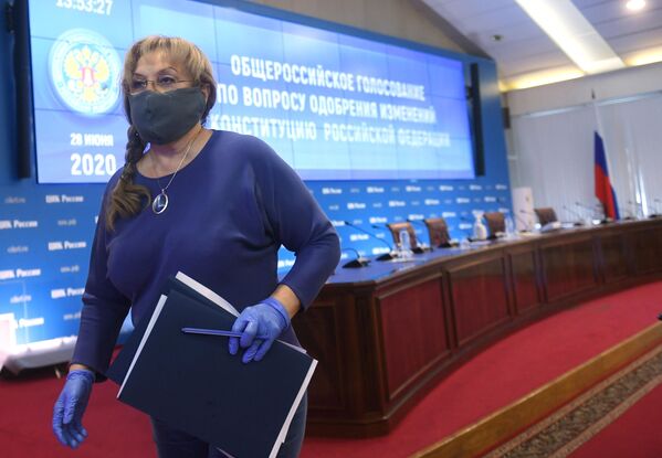 Председатель Центральной избирательной комиссии Элла Памфилова после заседания ЦИК РФ