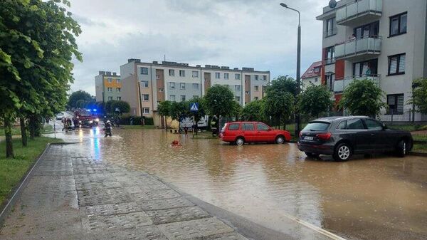 Последствия сильного дождя в Польше