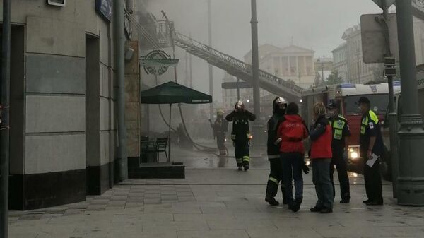 Пожар на тверской улице в Москве