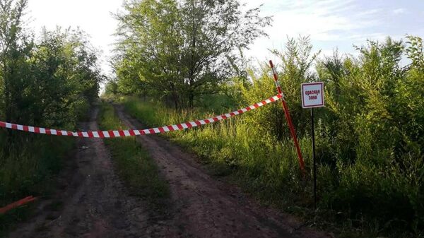 Опасная зона недалеко от места прорыва газопровода в Самарской области