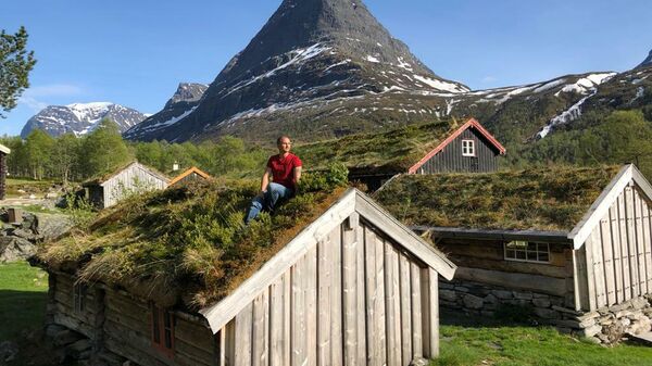 Традиционные травяные крыши в Норвегии