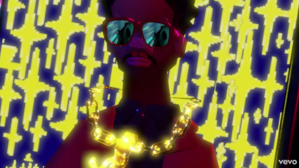 Кадр из анимационного клипа The Weeknd - The Weeknd ft. Doja Cat In Your Eyes