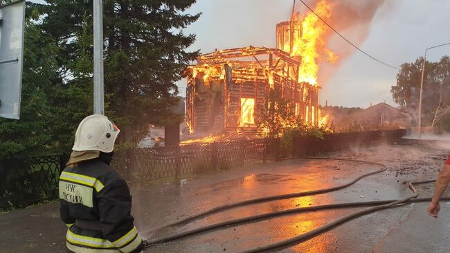 Пожар в Томской области