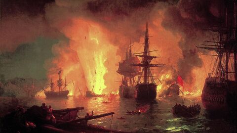 Иван Айвазовский. Чесменский бой. 1848 Иван Айвазовский. Чесменский бой. 1848