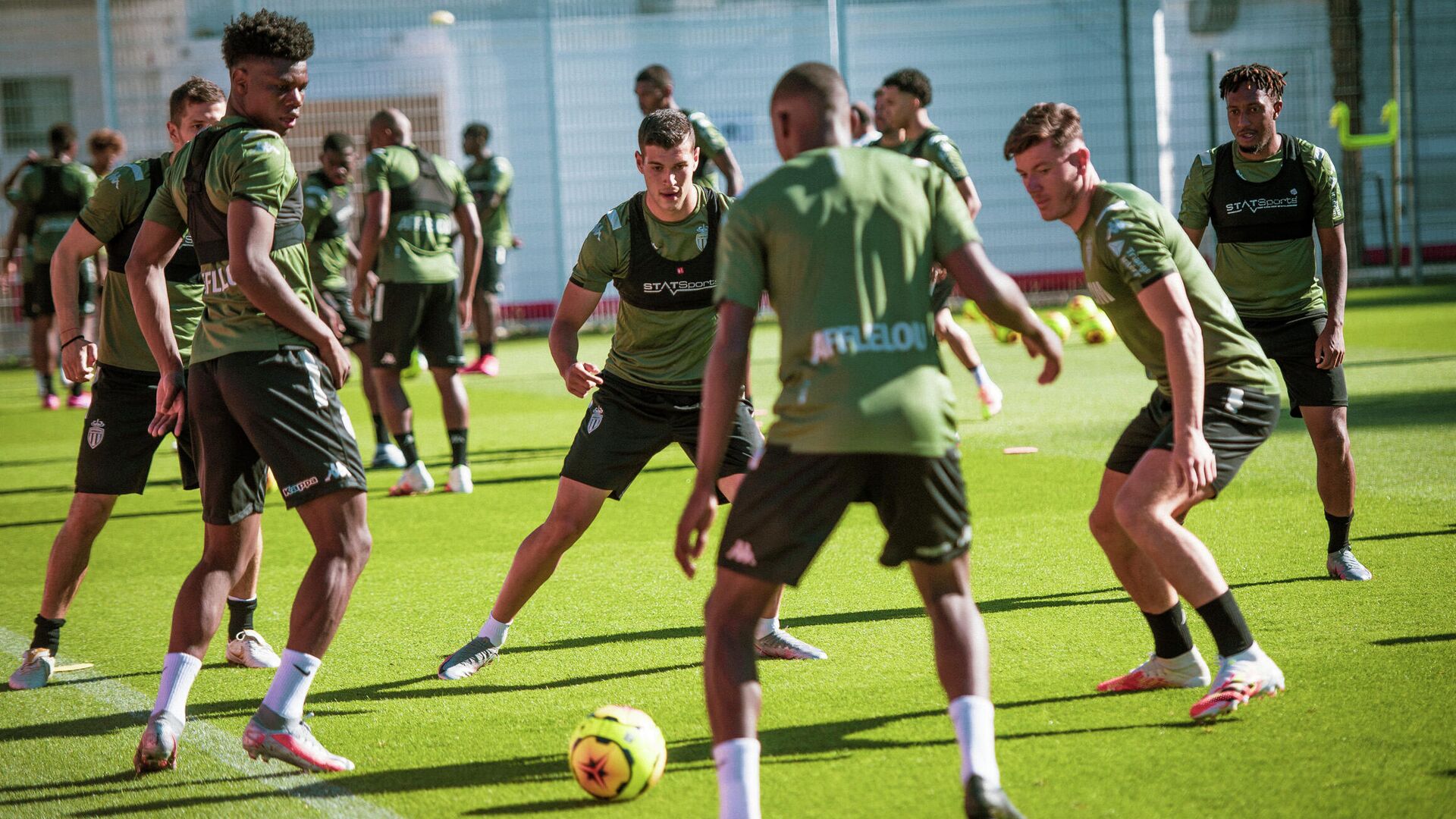 Футболисты Монако на тренировке - РИА Новости, 1920, 04.09.2020