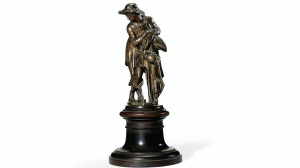 Статуэтка Крестьянин с посохом итальянского скульптора Джамболоньи, выполненная в литейной мастерской Антонио Сусини