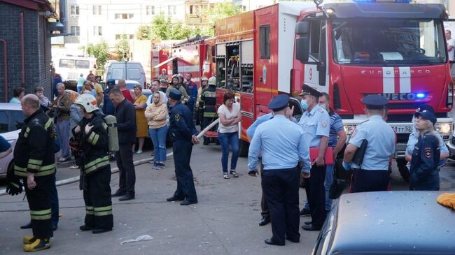 На месте взрыва бытового газа в жилом многоквартирном доме в Нижнем Новгороде