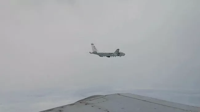 Самолет-разведчик ВВС США RC-135 над Японским морем. 11 июля 2020