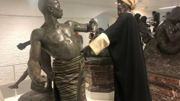 Экспонаты в Королевском музее Африки в Бельгии