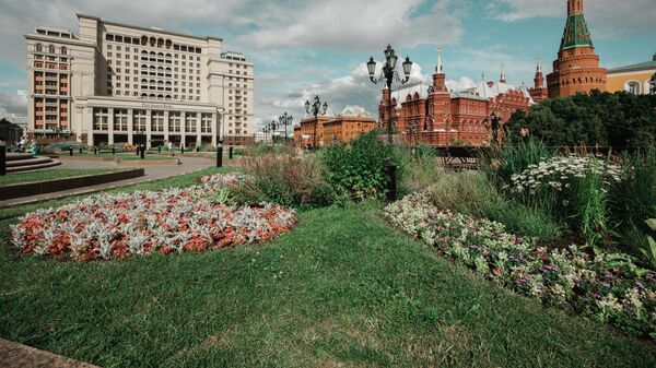 Цветники в Москве: Манежная площадь