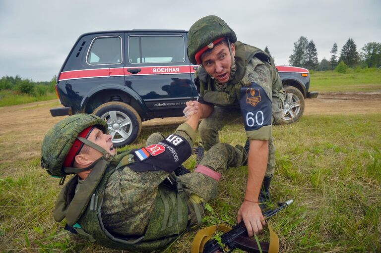 Участники всеармейского этапа конкурса военной полиции Страж порядка в Московской области