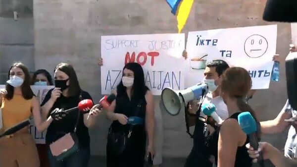 Акция у посольства Украины в Ереване
