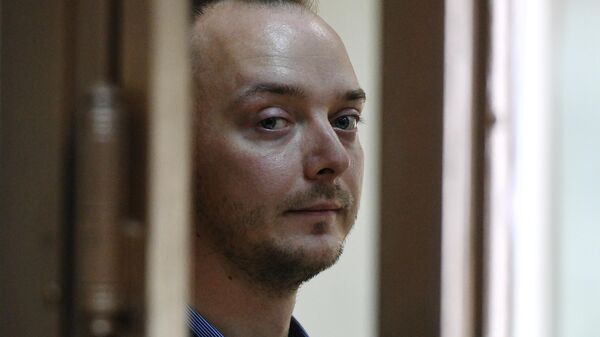 Иван Сафронов во время заседания в Мосгорсуде, на котором рассматривается апелляционная жалоба на арест