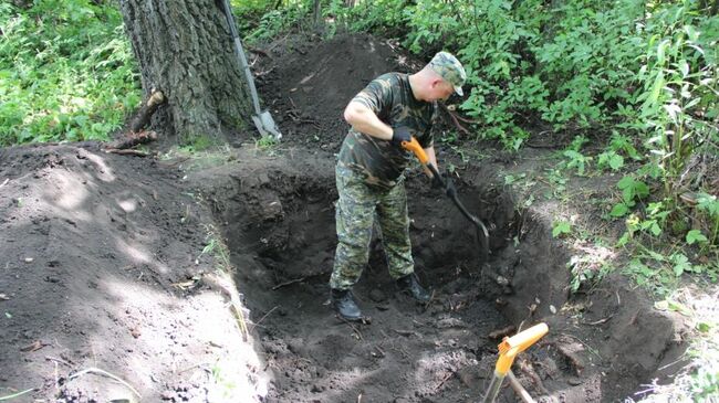 Место захоронения мирных граждан, расстрелянных в 1942 году в период оккупации Орловской области 