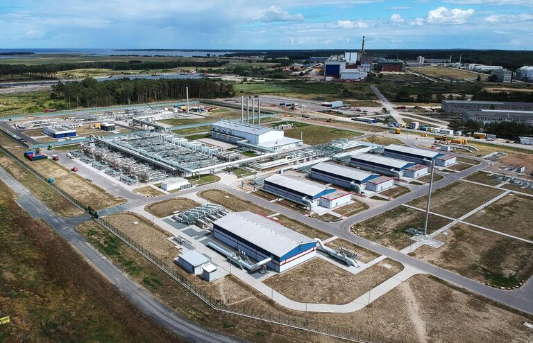 Наземный стыковочный пункт газопровода Северный поток-2 в Любмине Наземный стыковочный пункт газопровода Северный поток-2 в Любмине