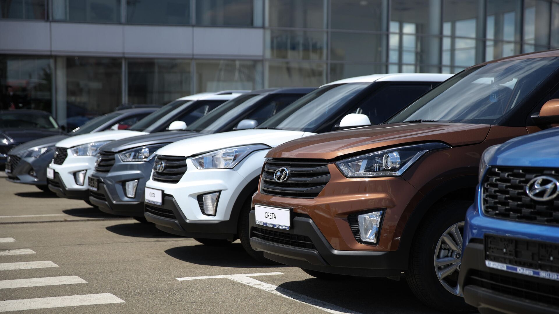 Автомобили Hyundai Creta в автосалоне компании Юг-авто в Краснодаре - РИА Новости, 1920, 26.11.2020