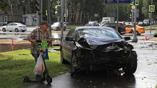 Последствия ДТП на юго-востоке Москвы