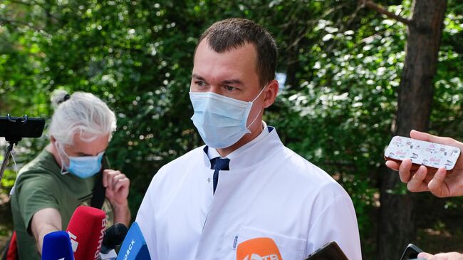 Врио губернатора Хабаровского края М. Дегтярев посетил краевую клиническую больницу