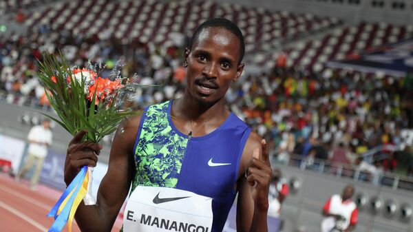 Кенийский легкоатлет Элайджа Манангои 