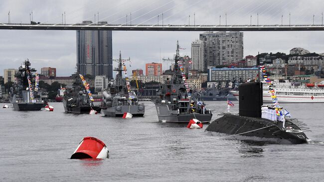 Генеральная репетиция парада в честь Дня ВМФ в городах России