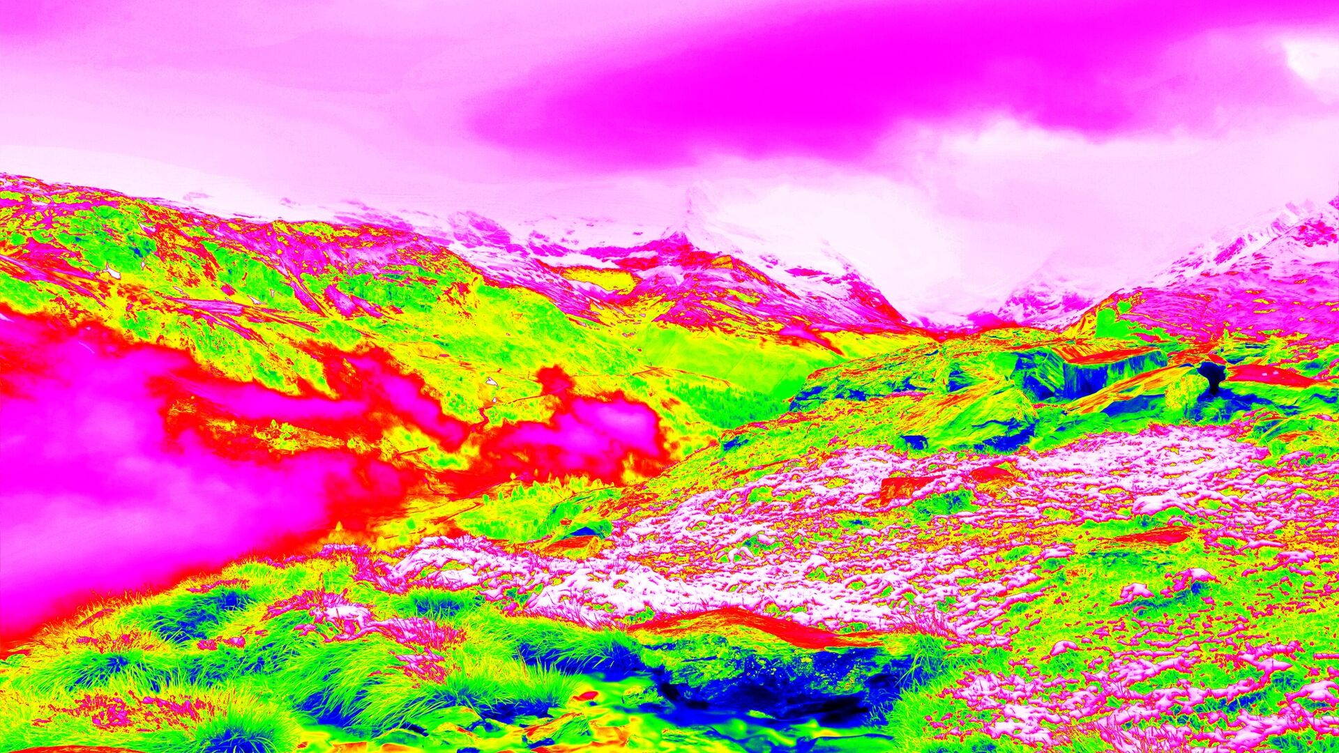 Альпийская весенняя горная тропа на инфракрасном фото - РИА Новости, 1920, 29.07.2020