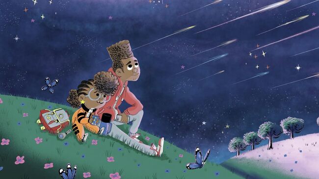 Иллюстрация книги  Rocket says: Look up!