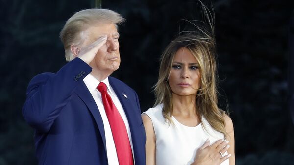 Президент США Дональд Трамп с супругой Меланьей в Вашингтоне на праздновании Дня независимости США