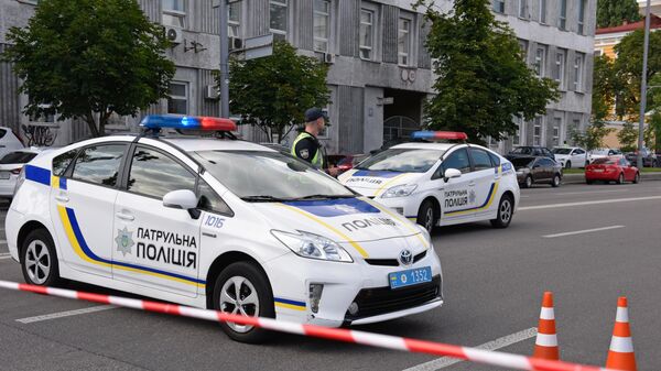 Машина полиции на Украине
