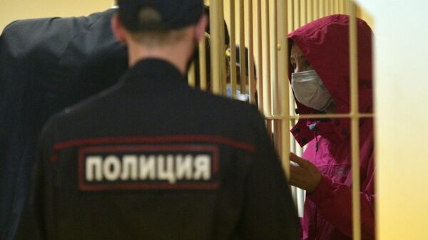 Обвиняемая в убийстве мужа-рэпера Энди Картрайта Марина Кохал в Смольнинском районном суде в Санкт-Петербурге