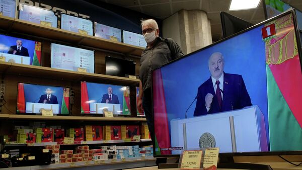 Трансляция предвыборного послания Президента Белоруссии Александра Лукашенко