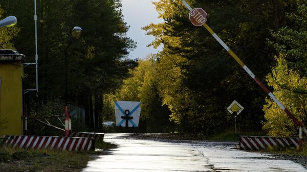 КПП при въезде на военный полигон Нёнокса в Архангельской области