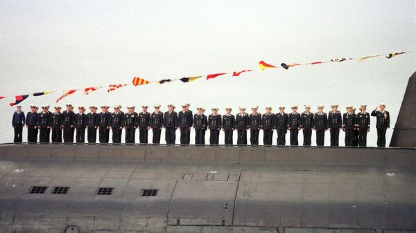 Экипаж подводной лодки Курск в Североморске